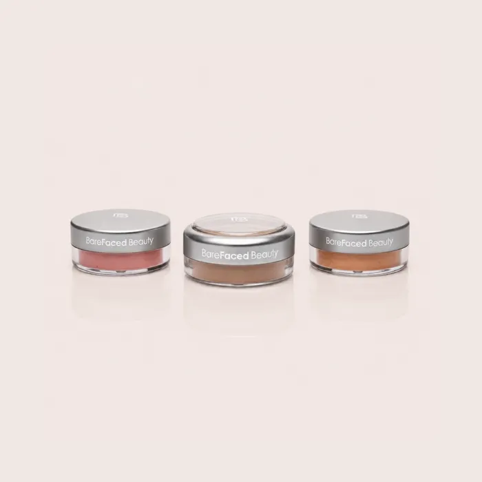 Natural Glow Trio: three mineral powder jars