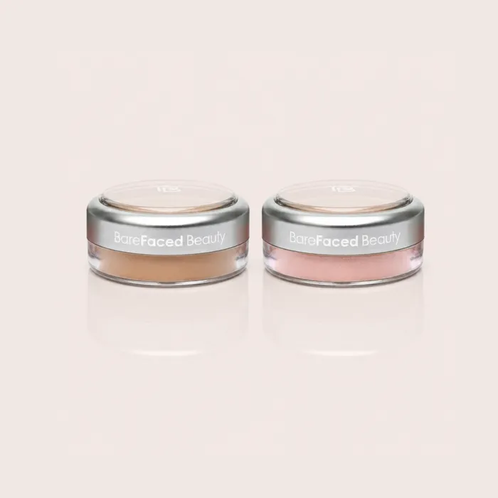 Flawless Base Duo: Mineral Foundation and Finishing Powder jars