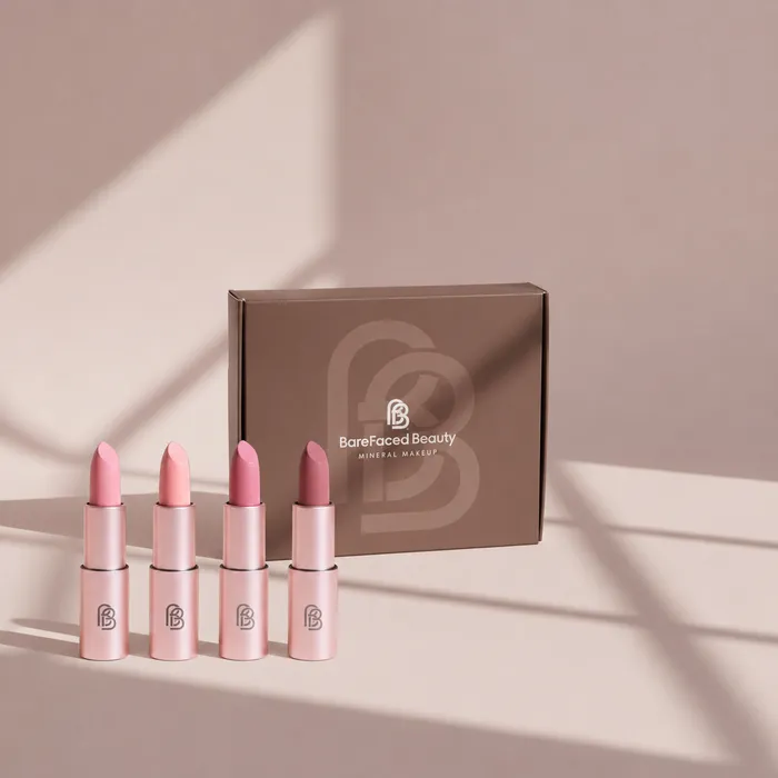 Natural Vegan Lipstick Set - Signature Nudes BareFaced Beauty
